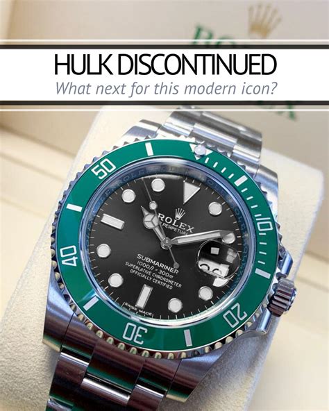 rolex submariner hulk schwarz|rolex submariner hulk discontinued.